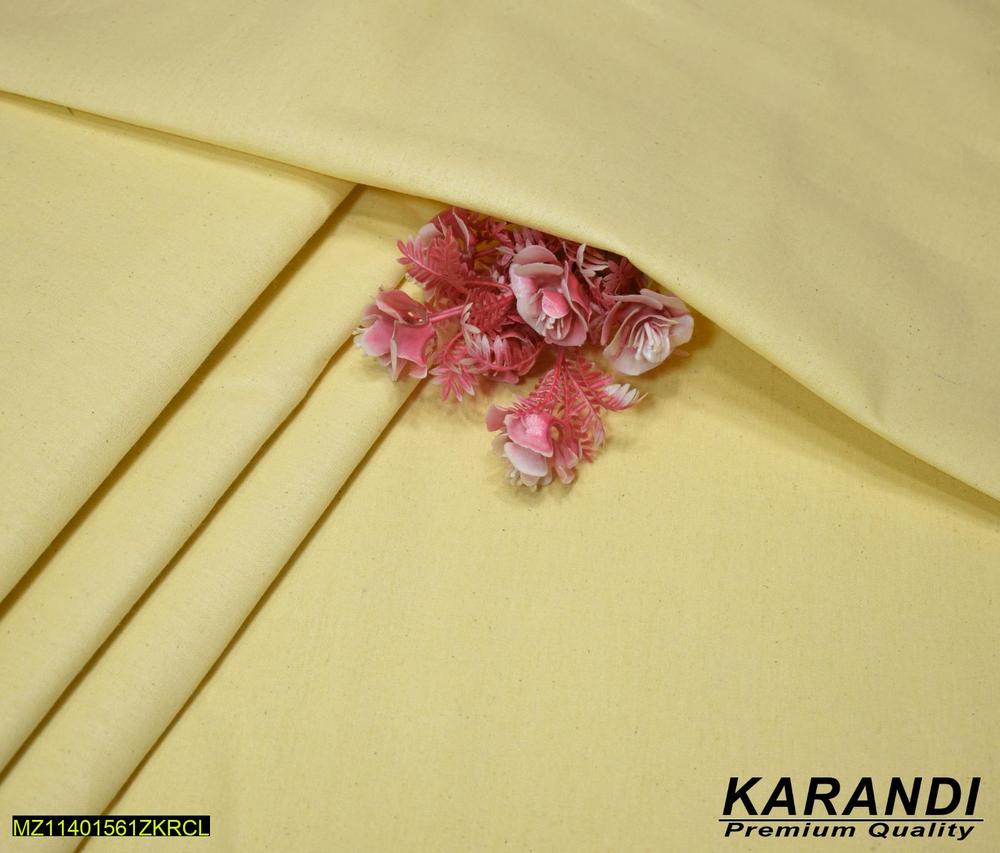 Men's Unstitched Karandi Plain Suit